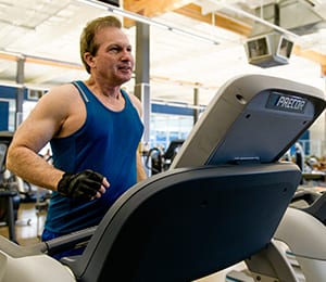 Dr. Schreiber Running on a Treadmill